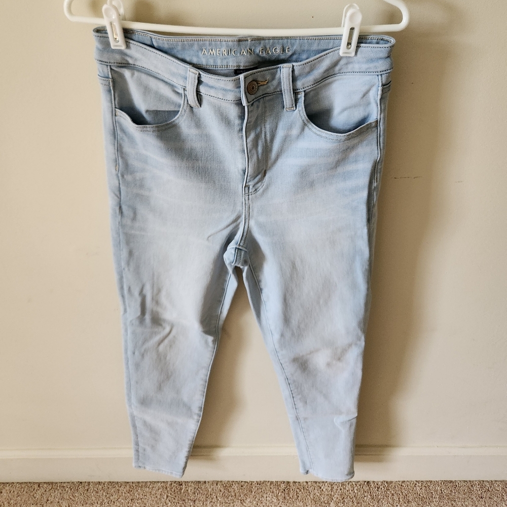 American Eagle Outfitter Light Blue Super High Rise Jeggings